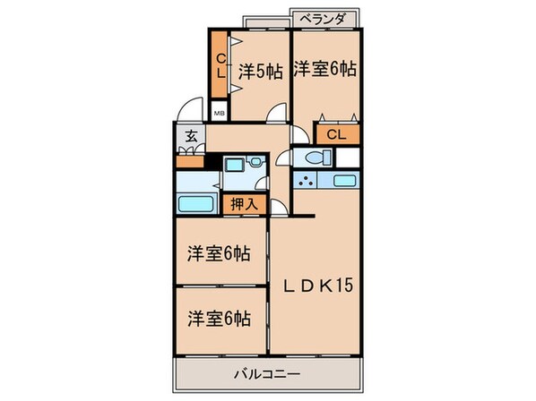 インテリジェント高間台Ⅱの物件間取画像